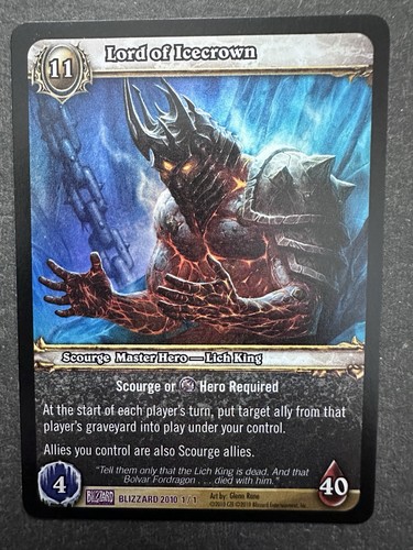 World warcraft tcg - warcraft, lord