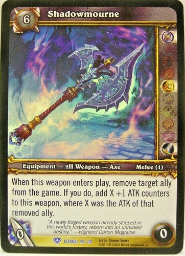 World warcraft tcg - of,